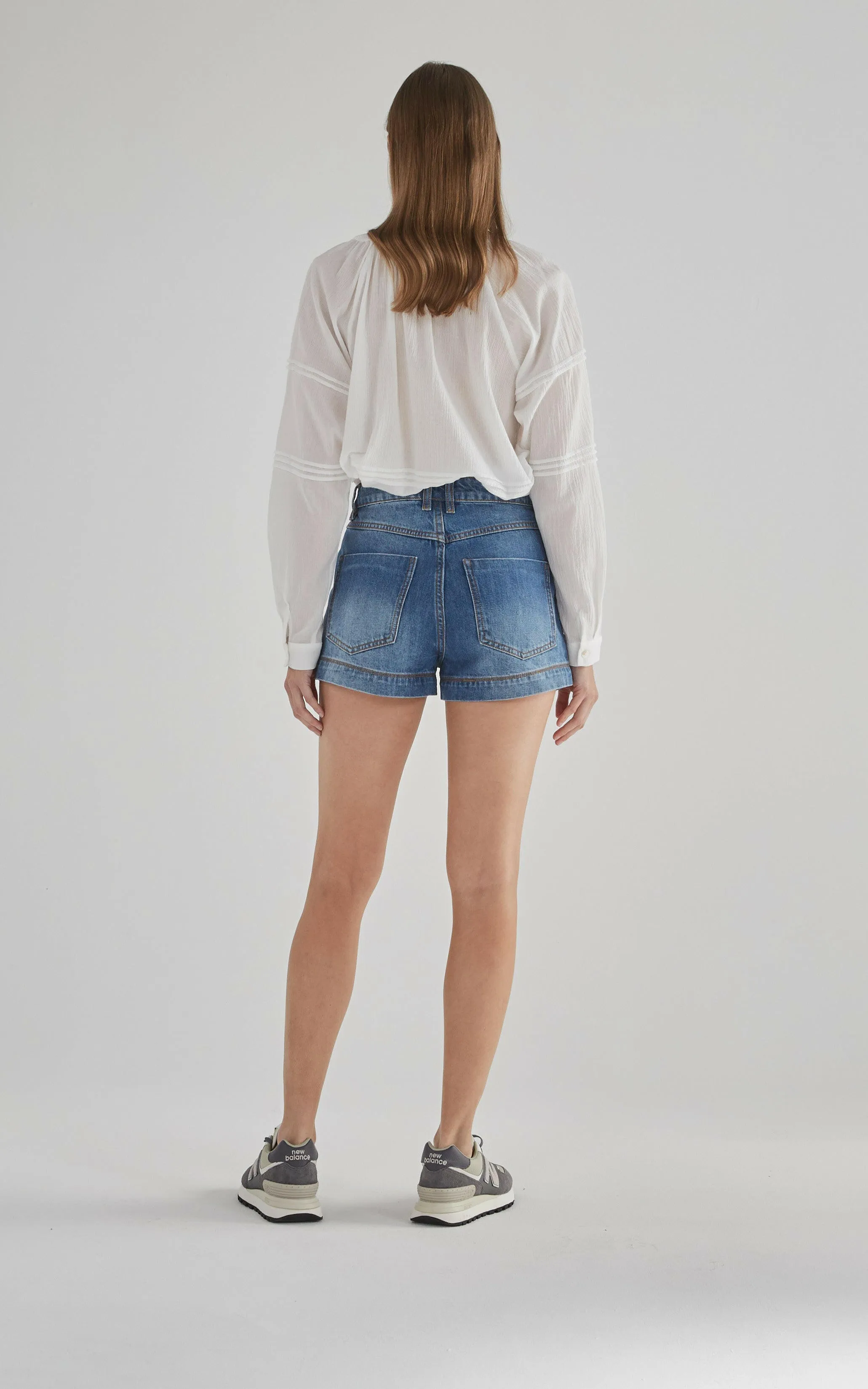 Nada Rodeo High Waisted Denim Shorts