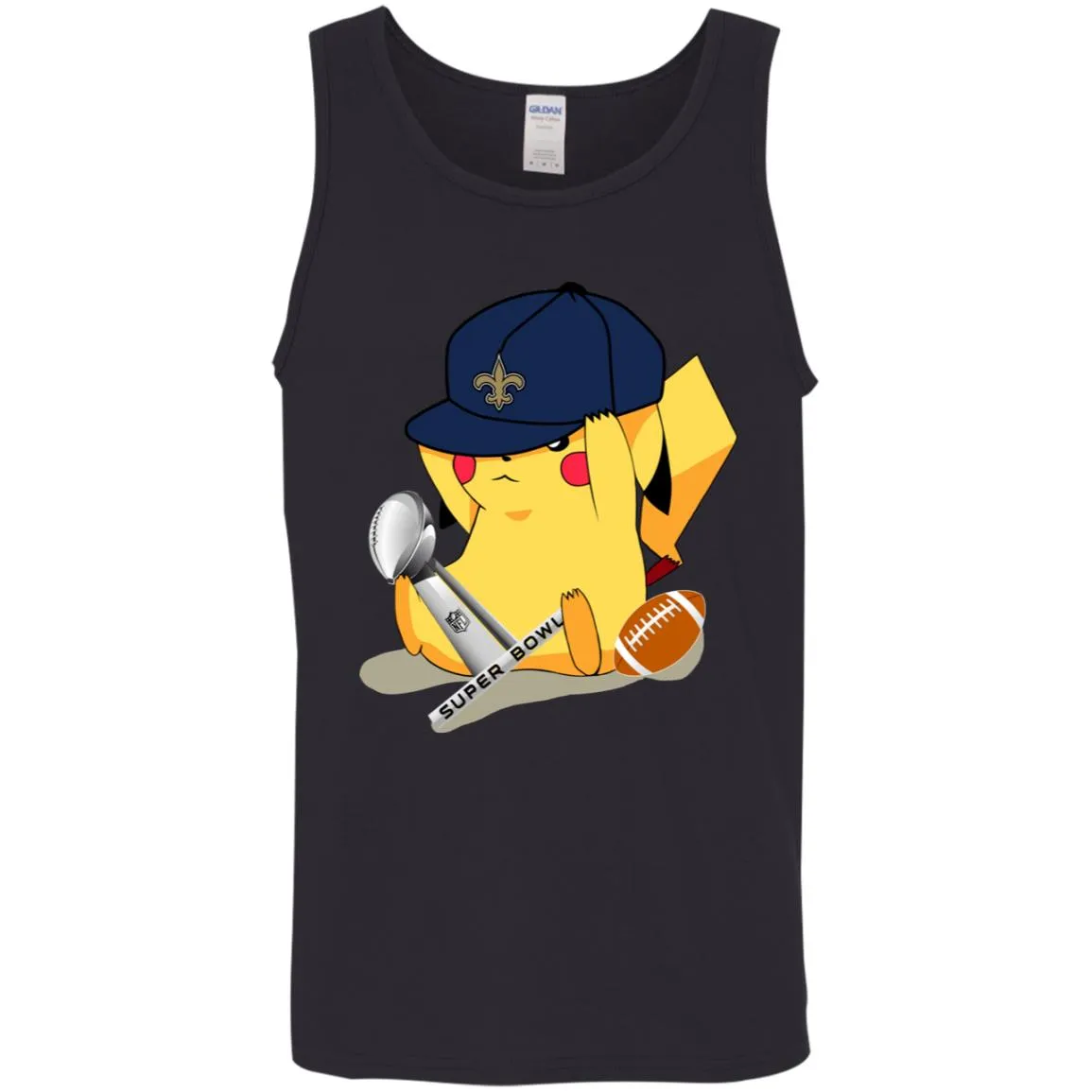 Nfl – New Orleans Saints Pikachu Super Bowl 2019 Football Men Cotton Tank