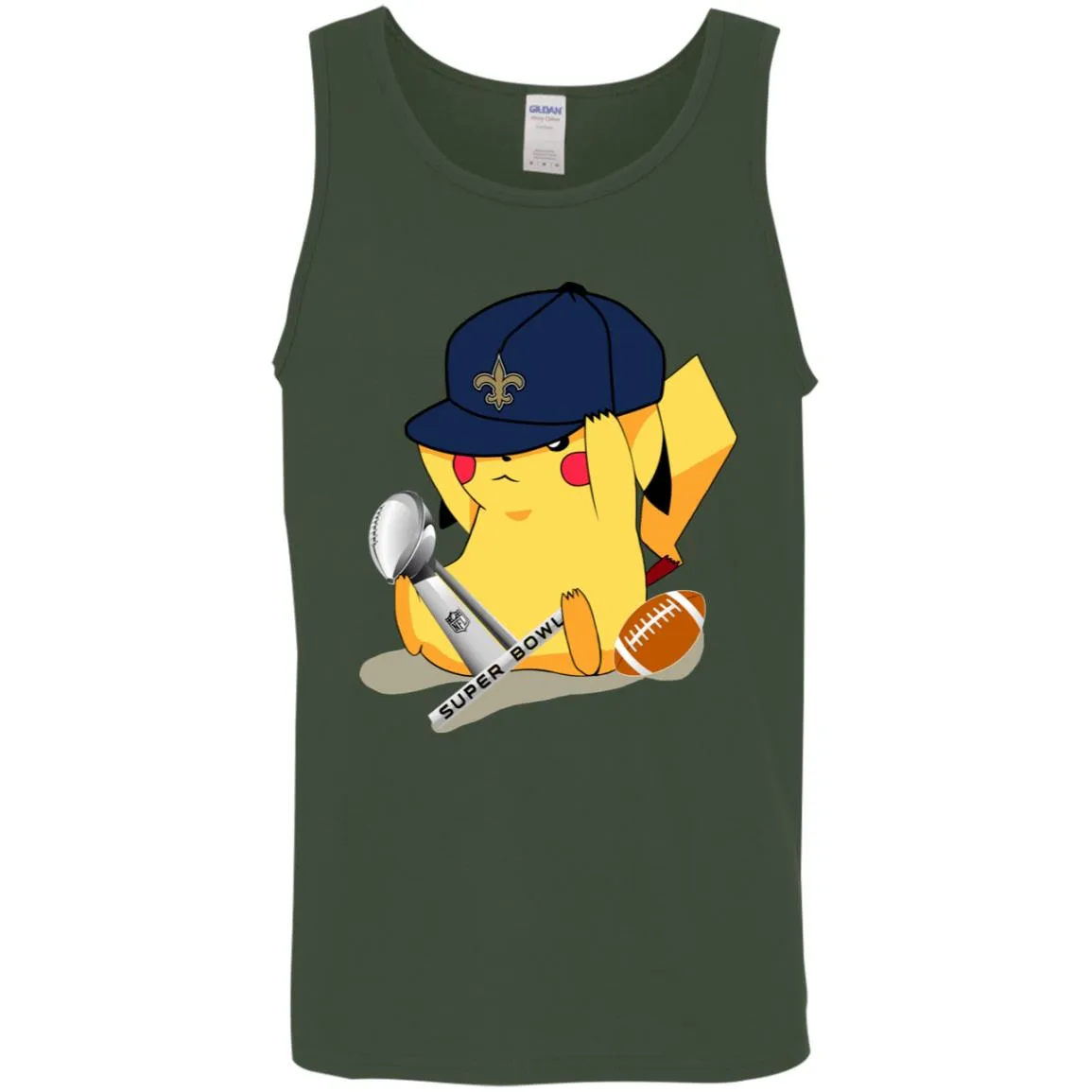 Nfl – New Orleans Saints Pikachu Super Bowl 2019 Football Men Cotton Tank