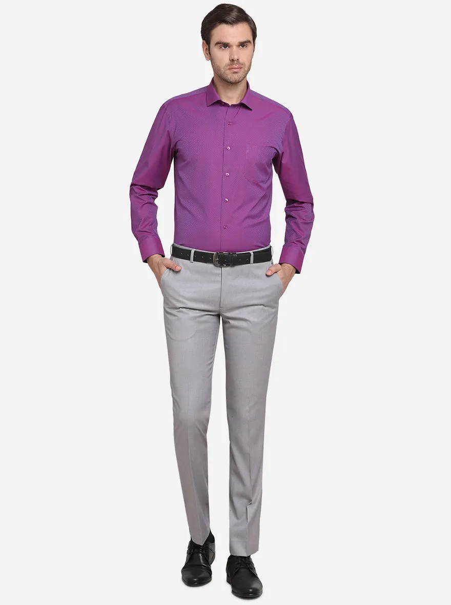 Orchid Pink Dobby Regular Fit Formal Shirt  | Greenfibre