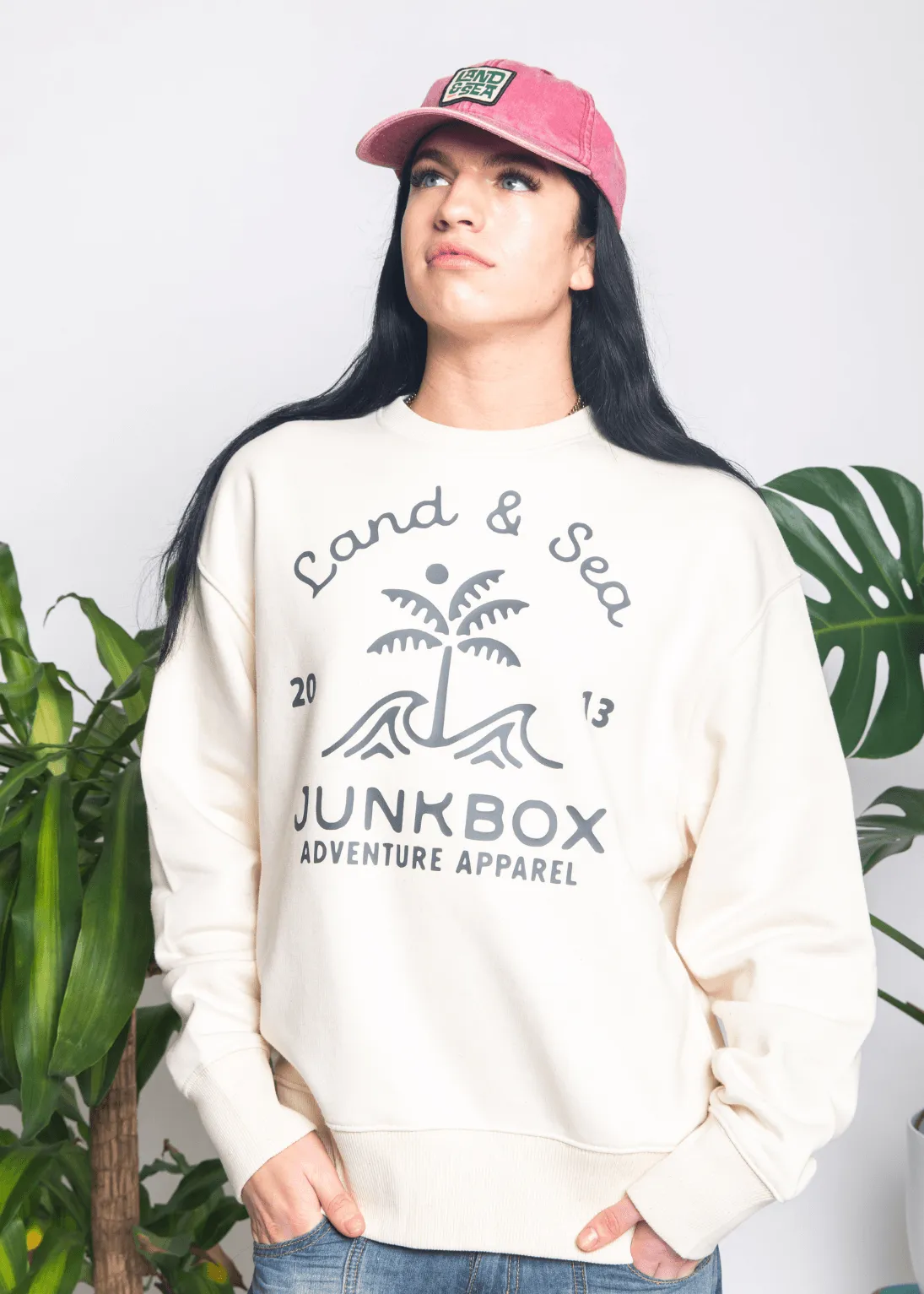 Palm Natural Oversized Organic Sweatshirt