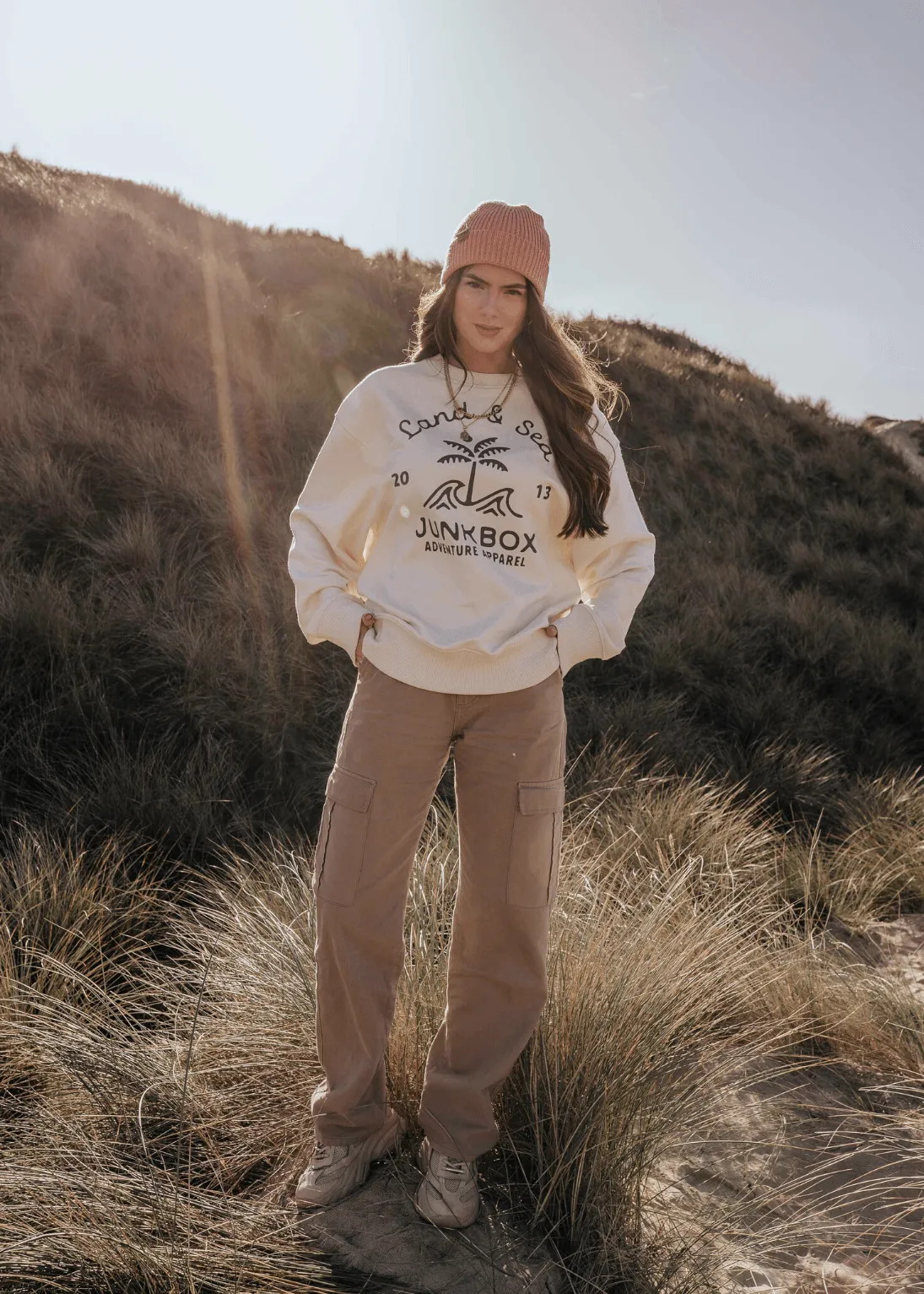 Palm Natural Oversized Organic Sweatshirt