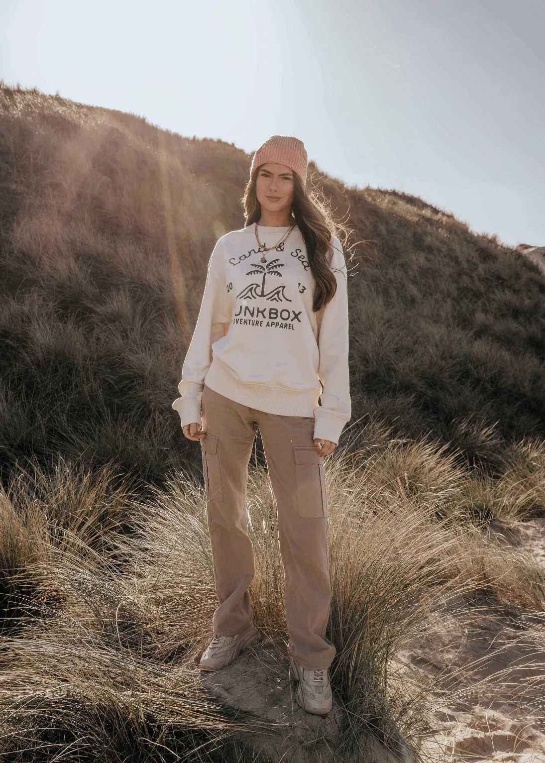 Palm Natural Oversized Organic Sweatshirt