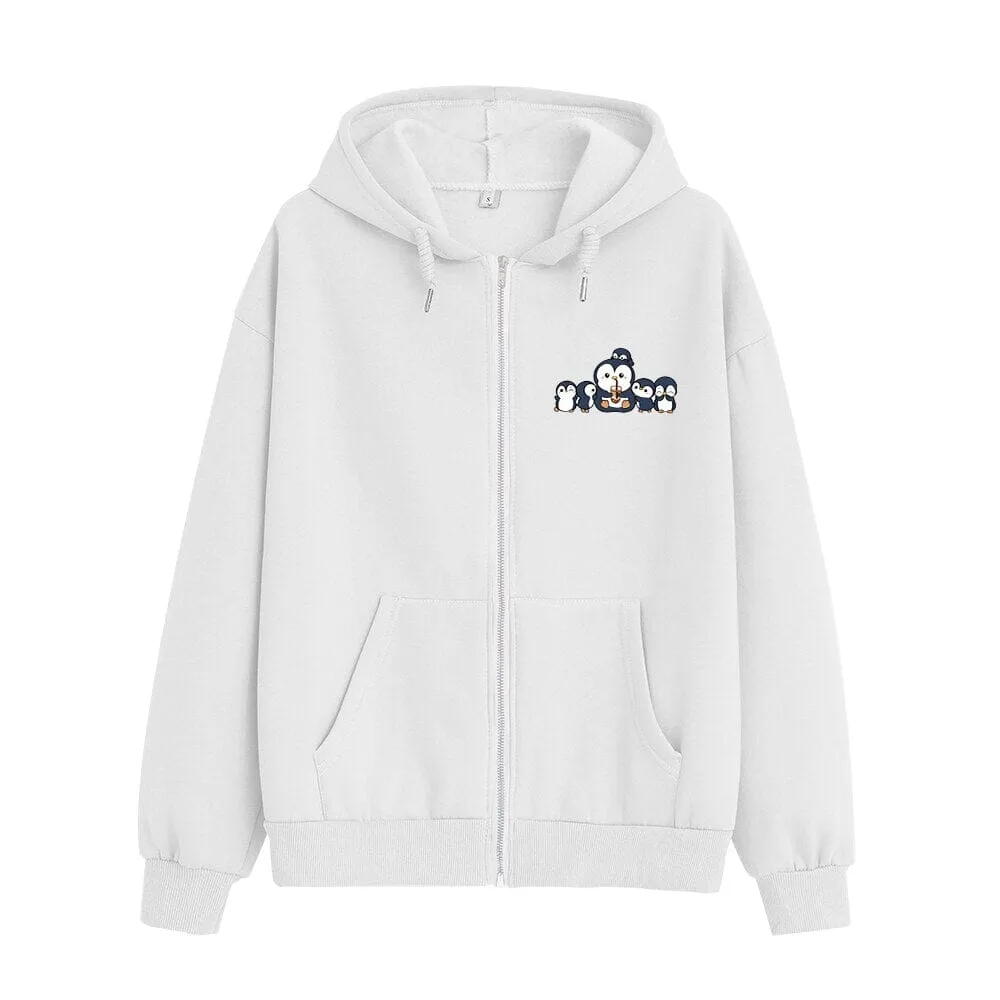 Penguin and Friends Soft Zip-Up Hoodie