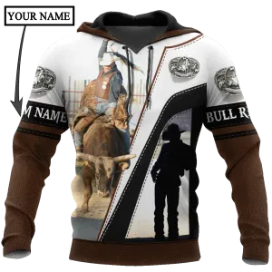 Personalized Bull Riding Unisex Hoodie Ride The Bull Hoodie For Cowboy