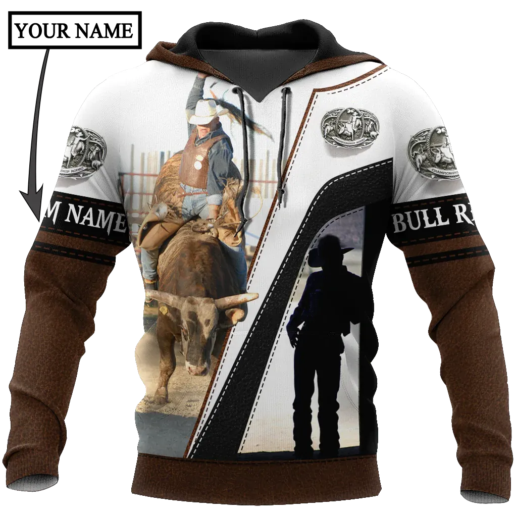 Personalized Bull Riding Unisex Hoodie Ride The Bull Hoodie For Cowboy