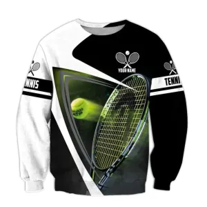 Personalized Name 3D All Over Print Tennis Men Women, Tennis Player Uniform Sweatshirt Hoodie