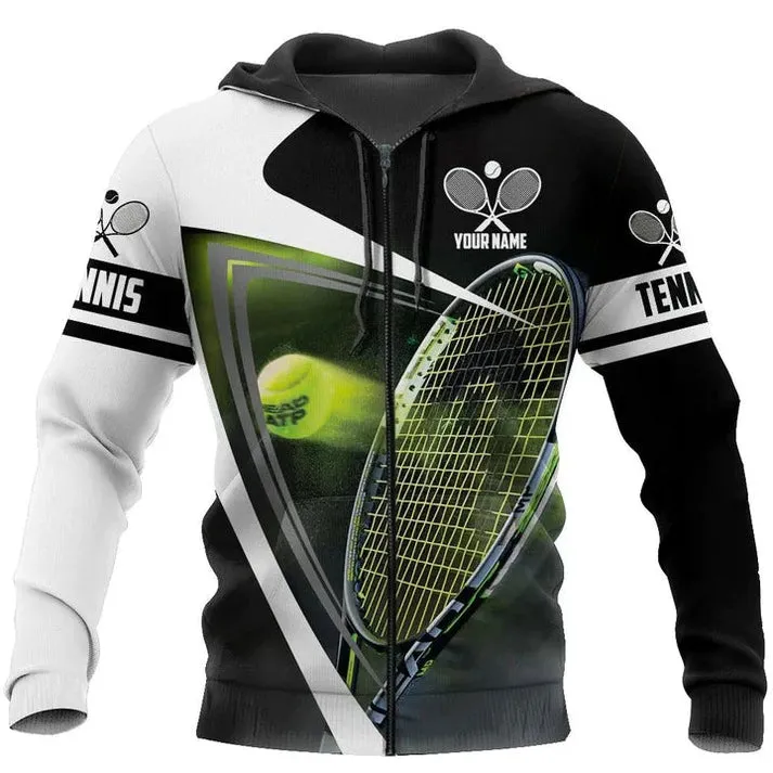 Personalized Name 3D All Over Print Tennis Men Women, Tennis Player Uniform Sweatshirt Hoodie