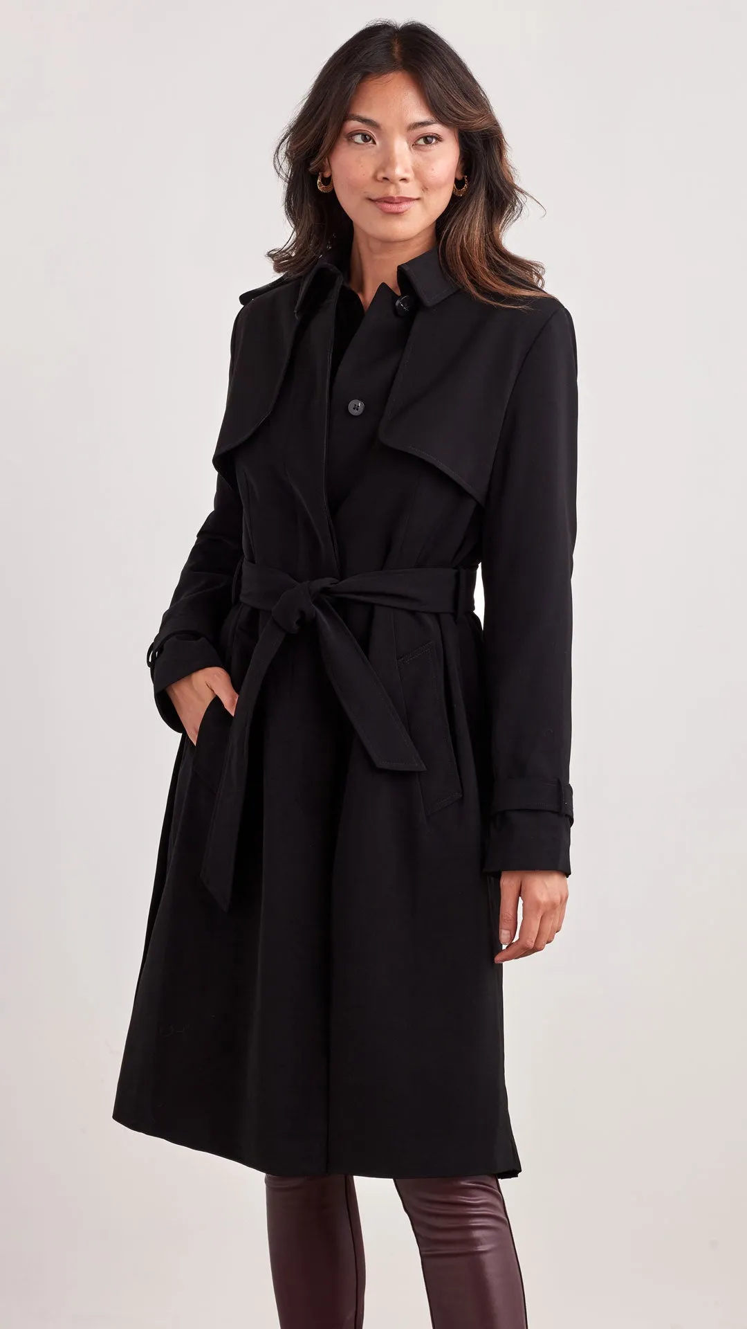 PLEATED TRENCH COAT