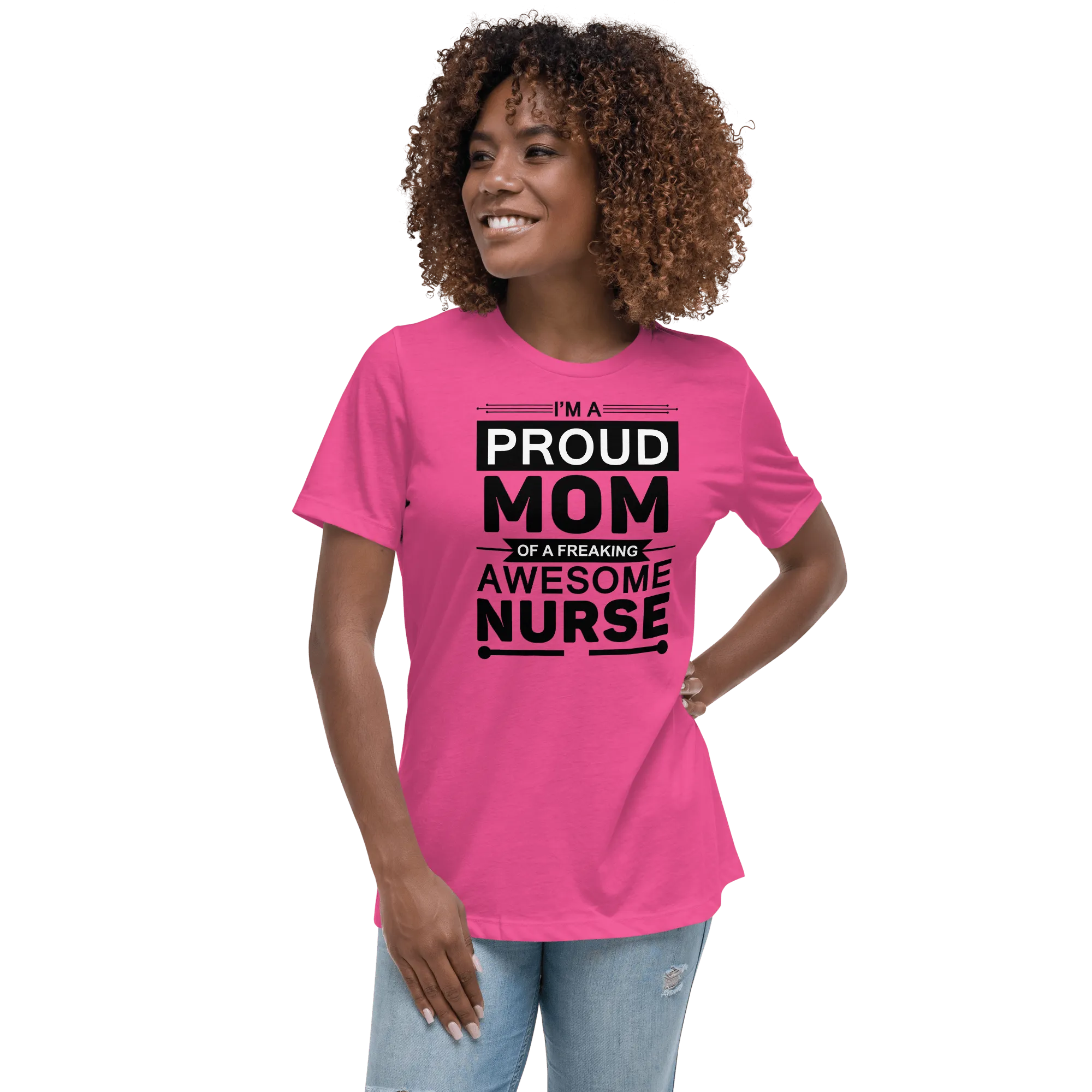 Proud Mom of Nurse Relaxed T-Shirt