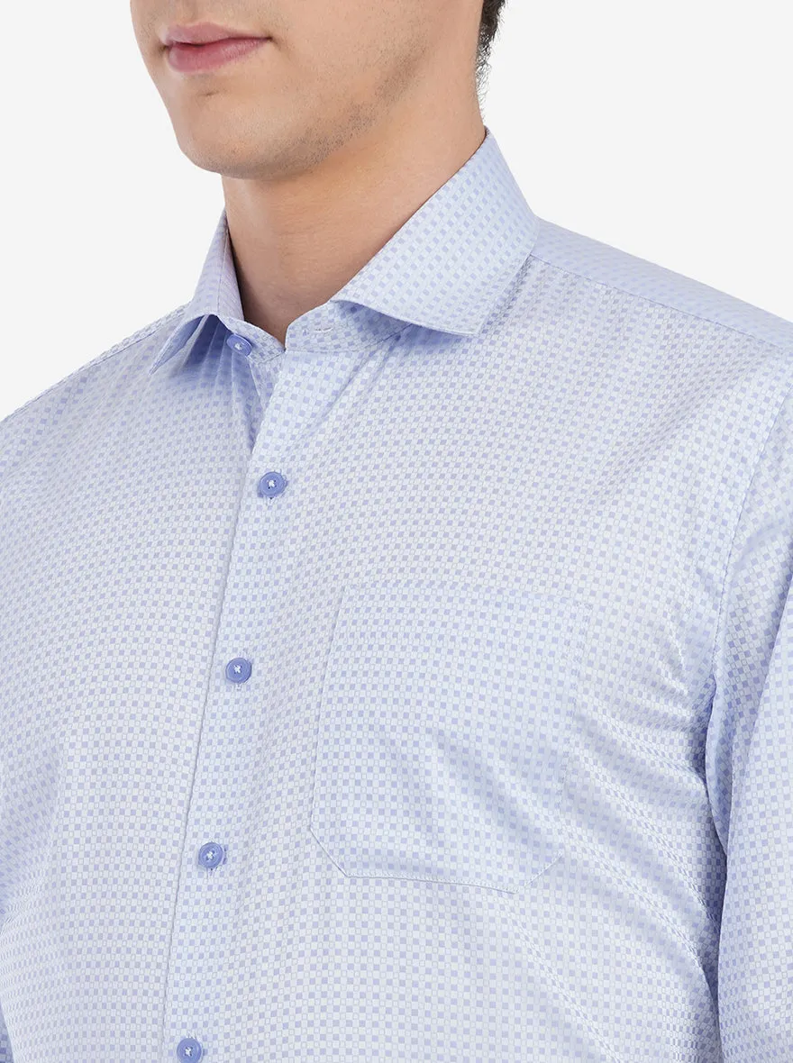 Pure Grey Dobby Regular Fit Formal Shirt | JadeBlue