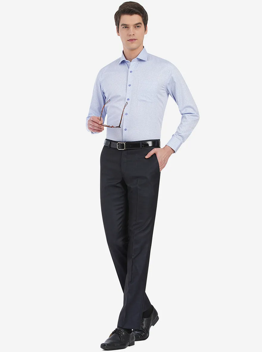 Pure Grey Dobby Regular Fit Formal Shirt | JadeBlue