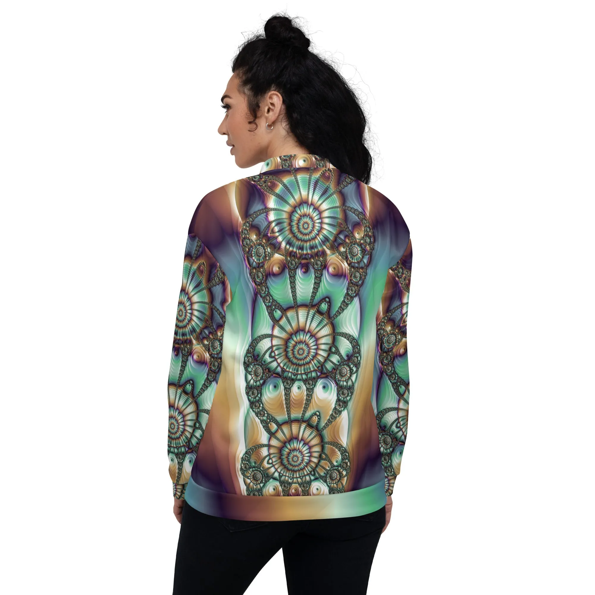 "Melted Hues Blossom" Collection - Unisex Designer Bomber Jacket