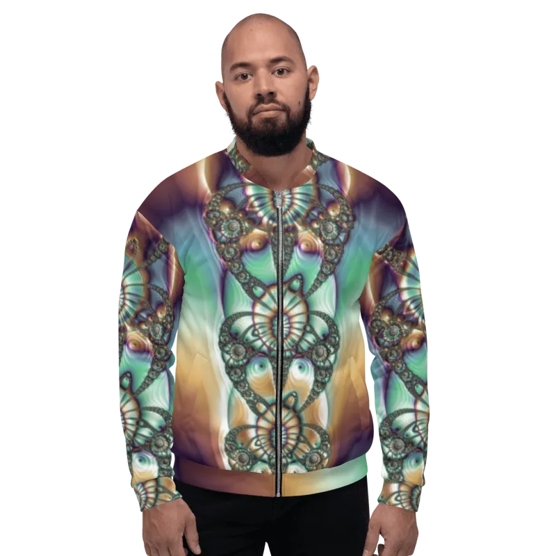 "Melted Hues Blossom" Collection - Unisex Designer Bomber Jacket