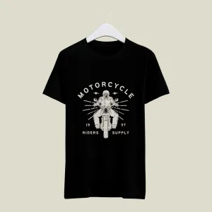 "Motorcycle" Unisex Biker Printed T-Shirt | Ultra-Soft Cotton, Bold Biker Graphics, Relaxed Fit