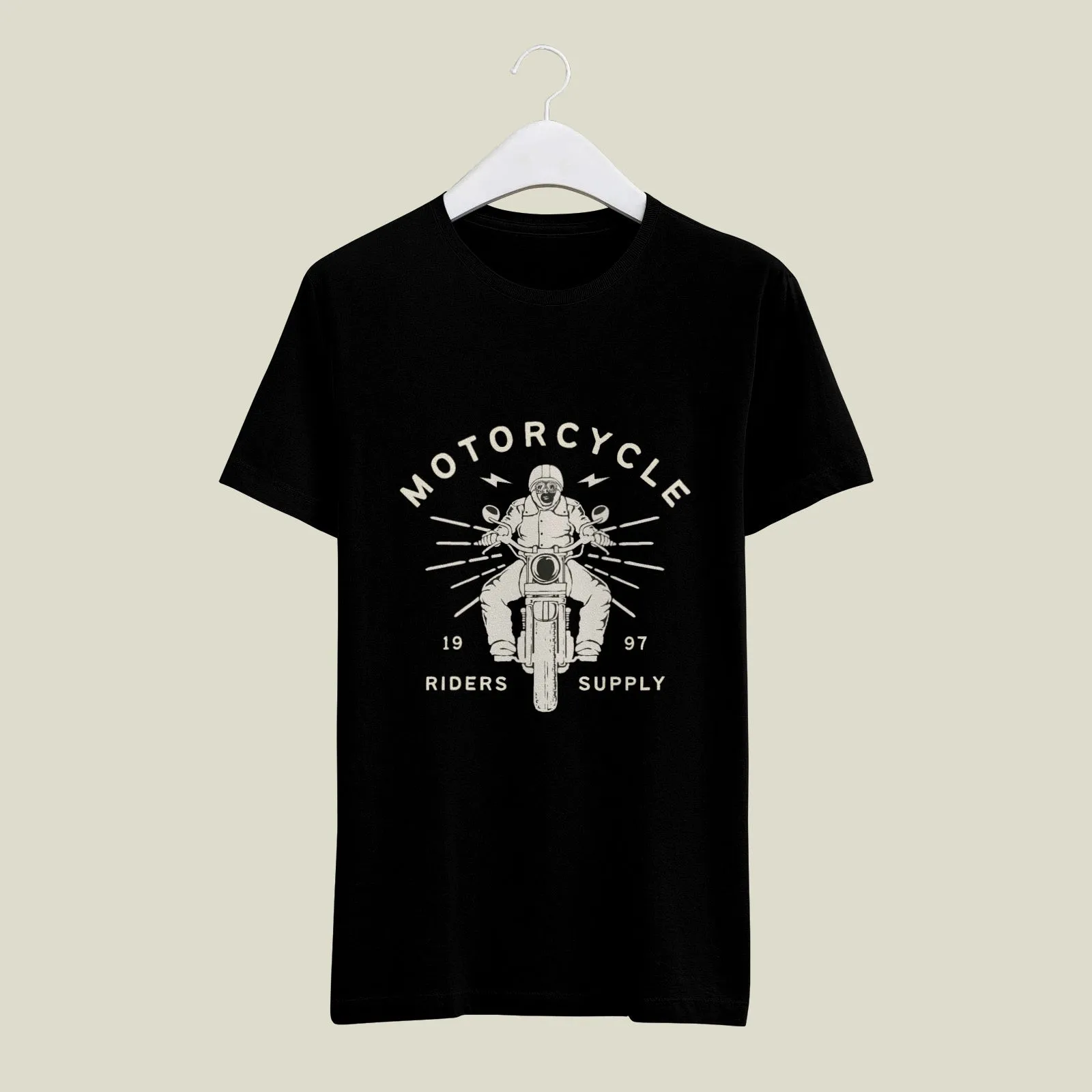 "Motorcycle" Unisex Biker Printed T-Shirt | Ultra-Soft Cotton, Bold Biker Graphics, Relaxed Fit