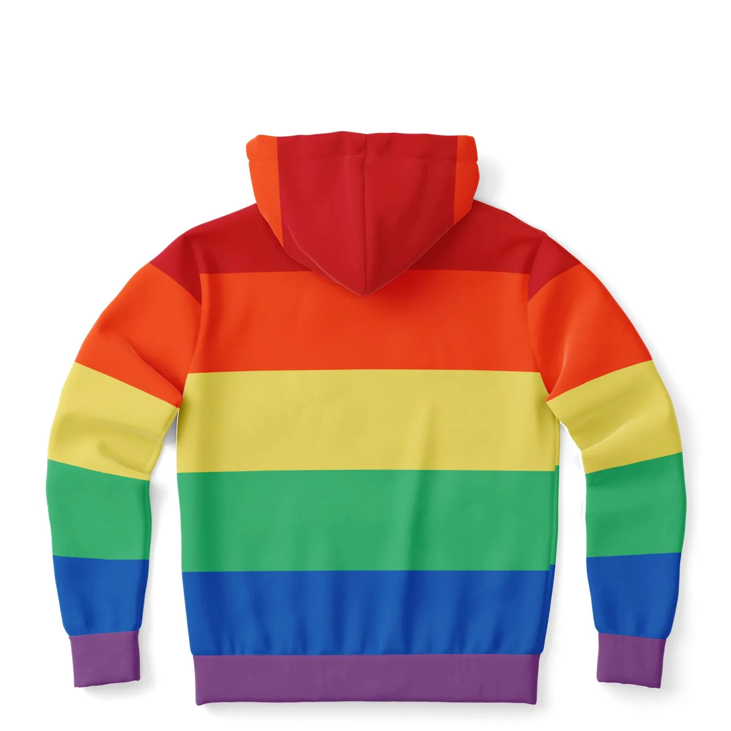 Rainbow Striped Zip Up Hoodie, Front Zipper Pocket Men Women Pride Unisex Adult Aesthetic Graphic Cotton Fleece Hooded Sweatshirt