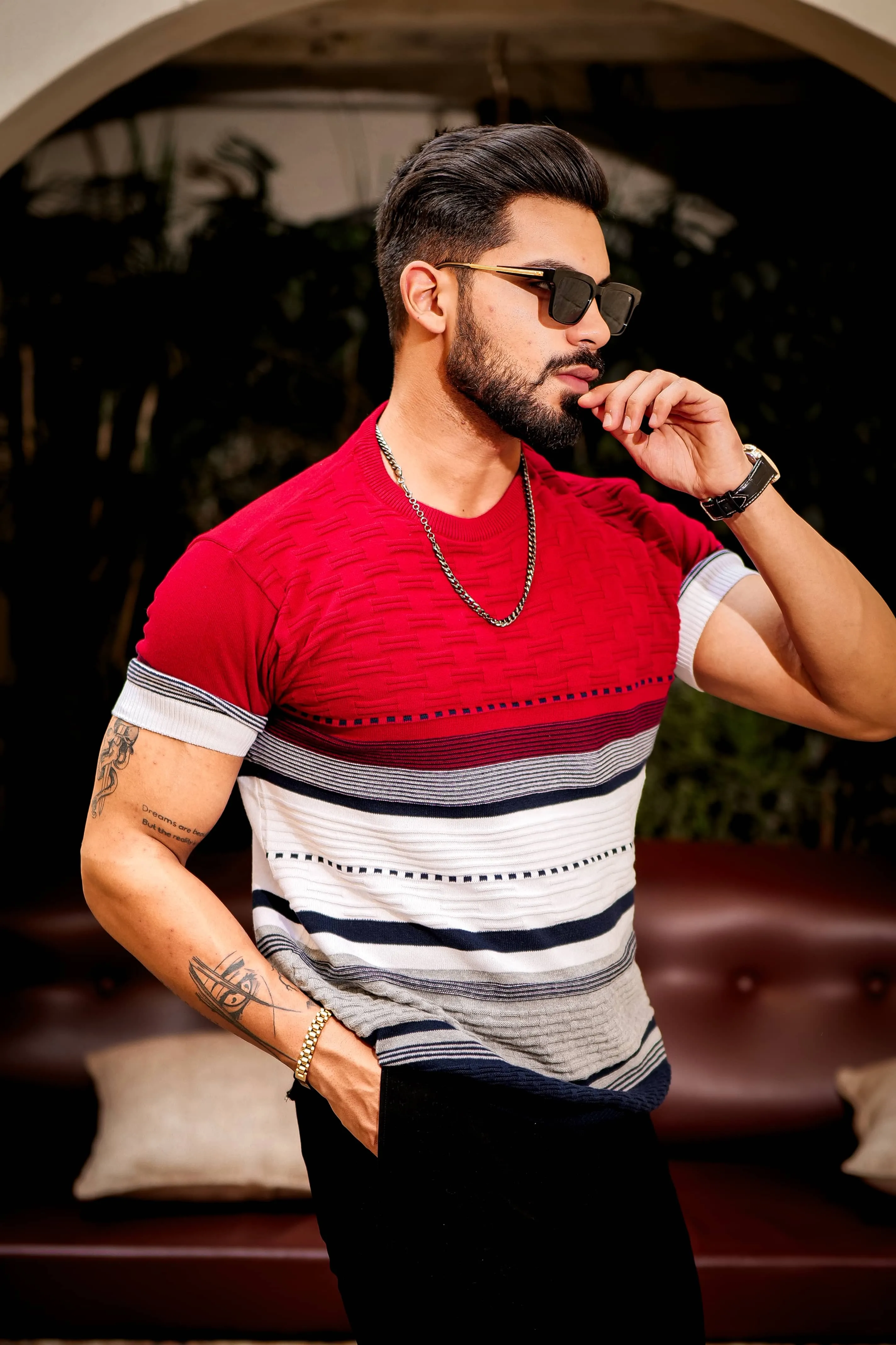 Red Cotton Half Sleeve Premium T Shirt