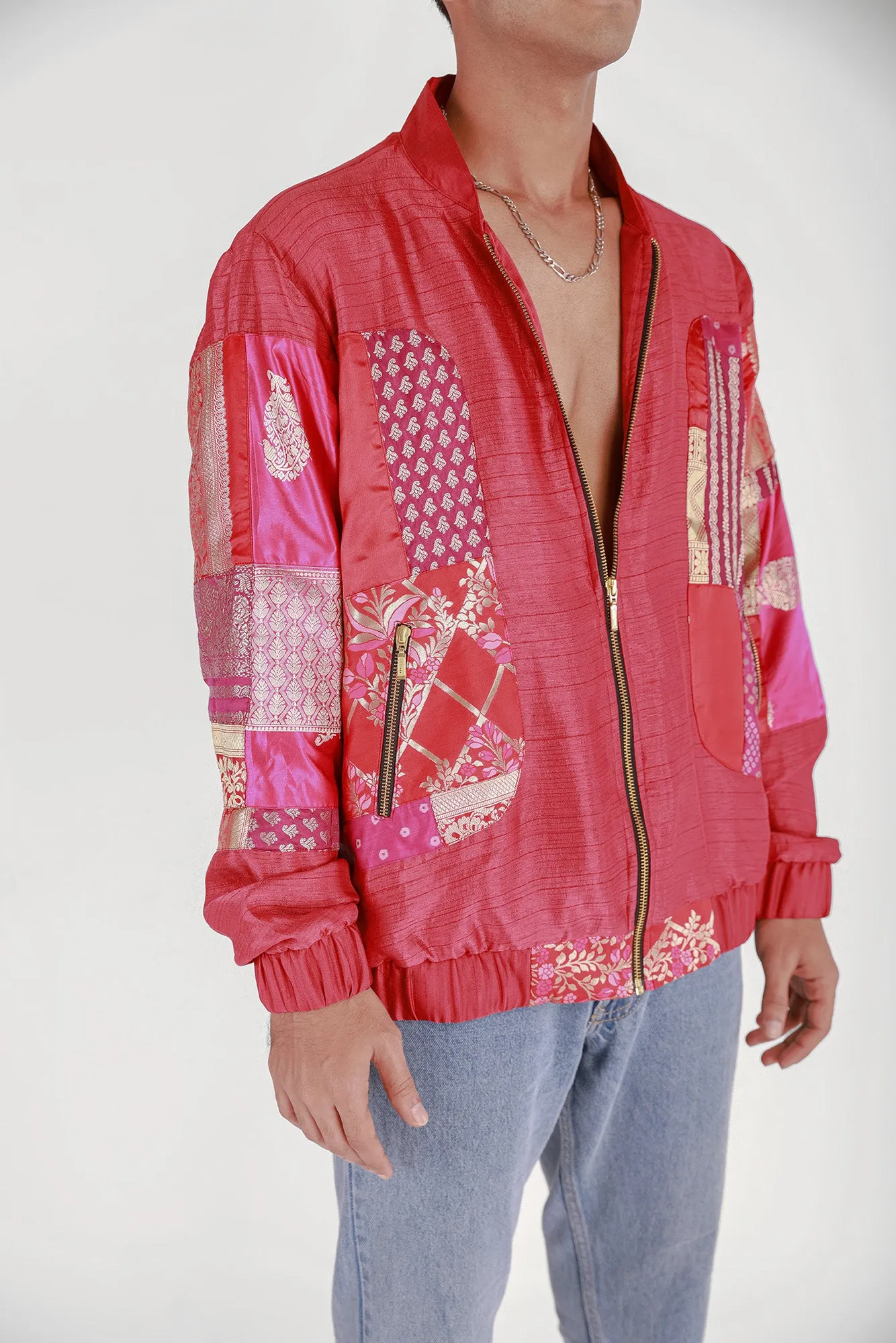 Roma Upcycled Unisex Silk Bomber Jacket 2.0