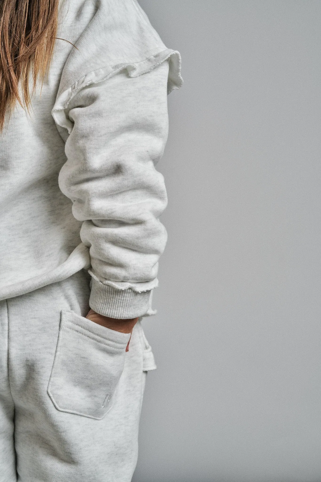 Ruffle Sweatpant - Grey