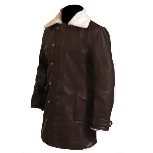 RW Authentic SheepSkin Bane Coat Chocolate Brown Leather Long Coat