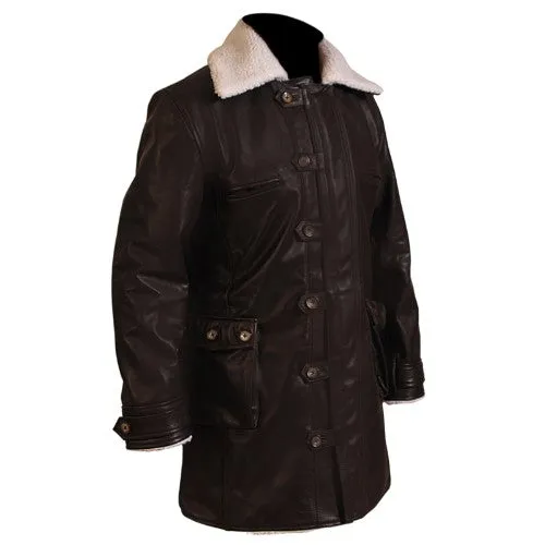 RW Authentic SheepSkin Bane Coat Chocolate Brown Leather Long Coat