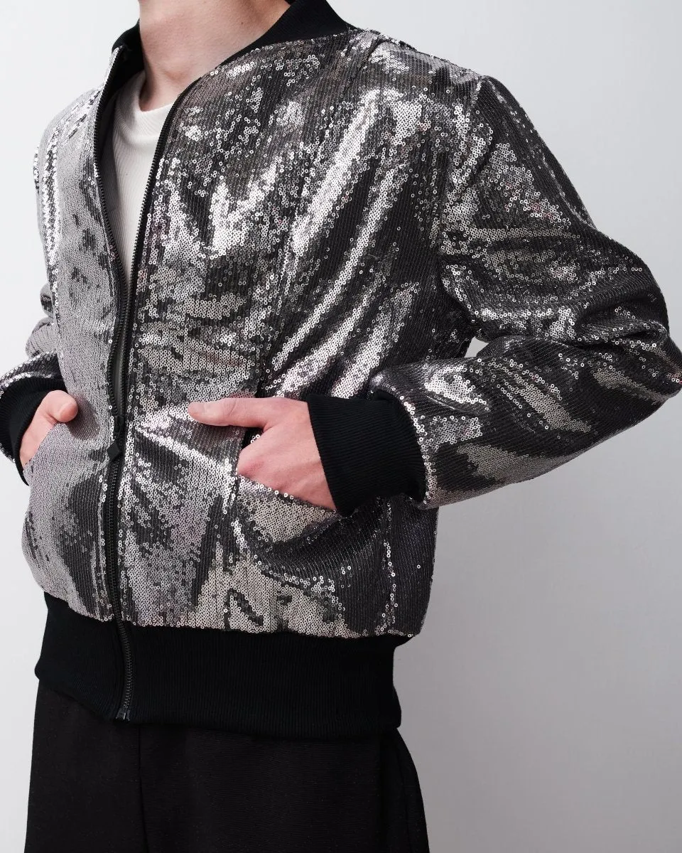 Sequin Bomber Jacket