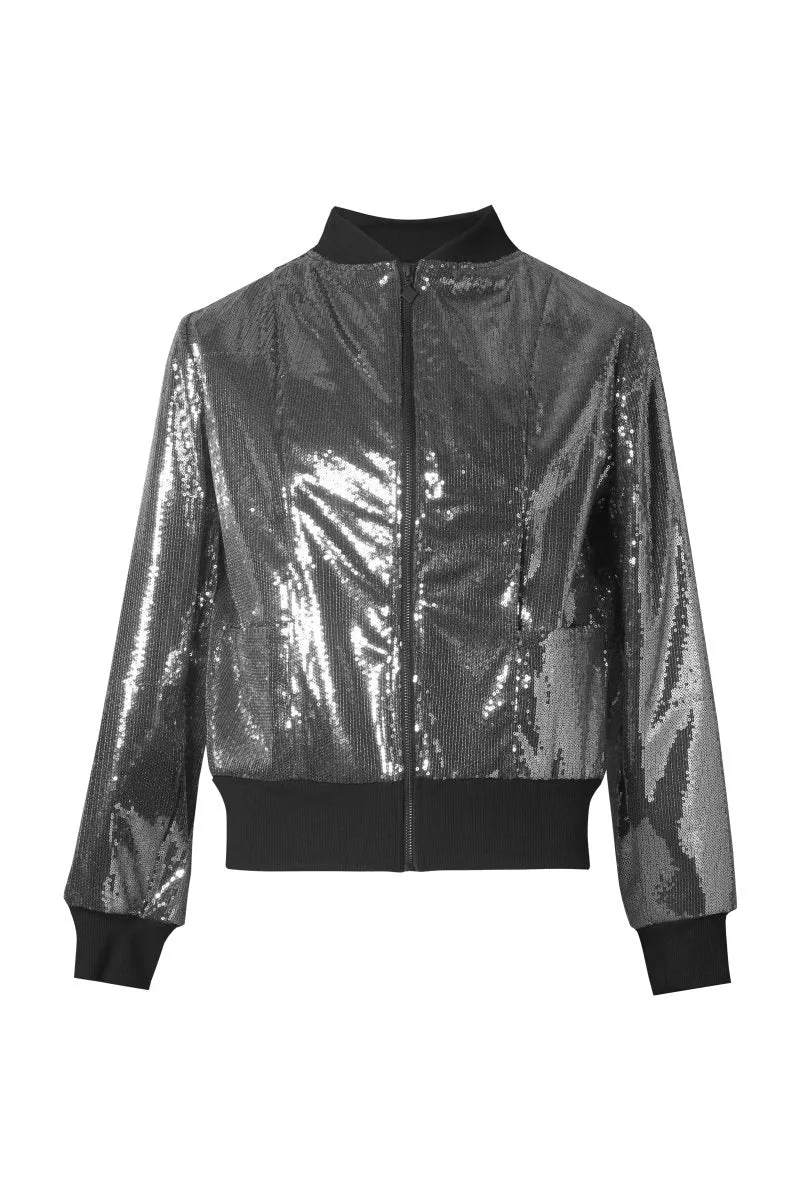 Sequin Bomber Jacket