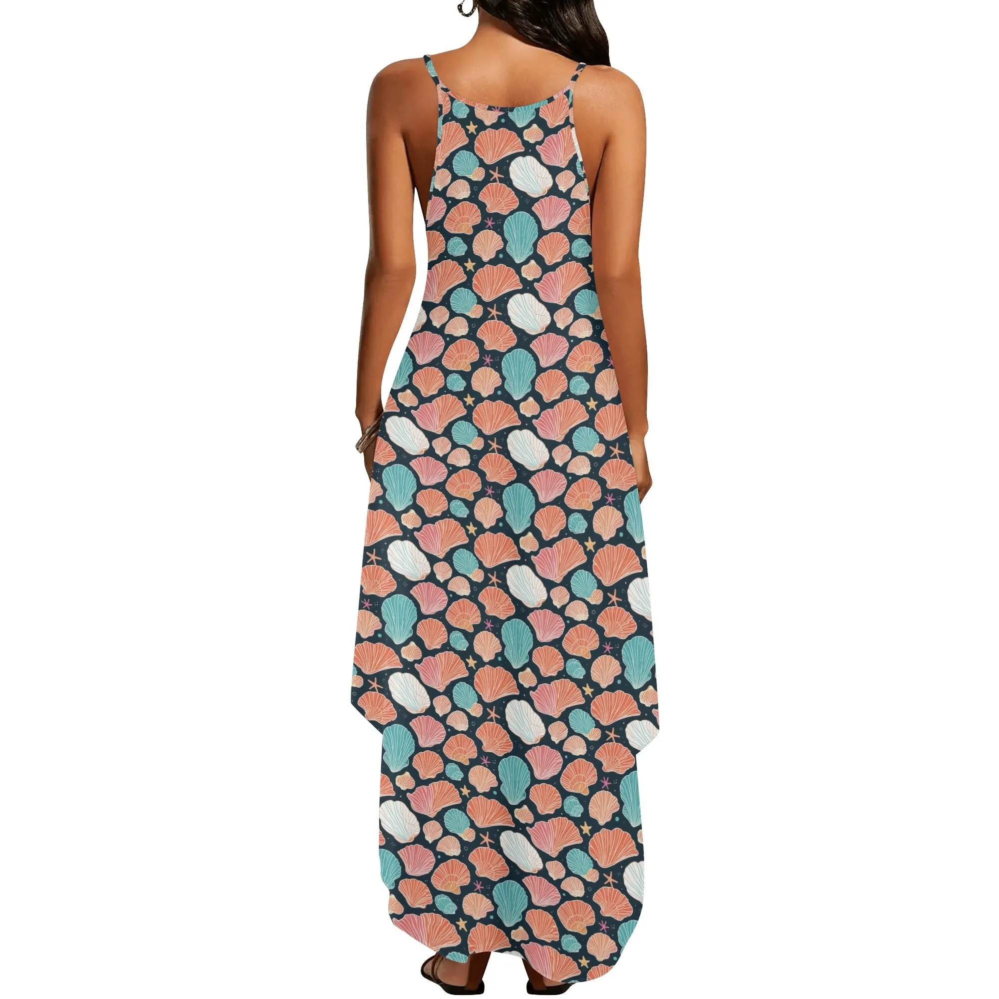 Shells and Stars Womens Elegant Sleeveless Evening Dress