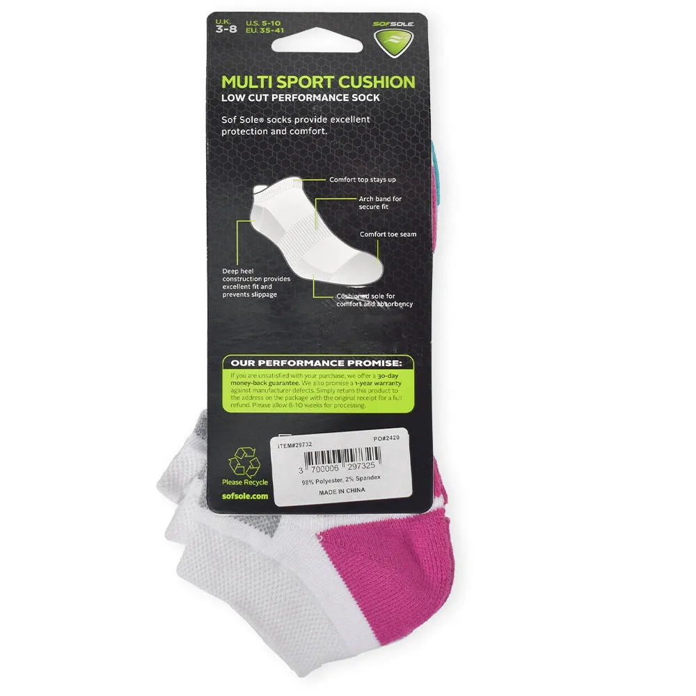 Sof Sole Women’s Socks Multi-Sport Cushion Low Cut 3-pack