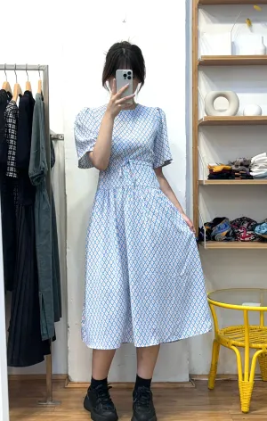 Summer Blue Pattern Dress