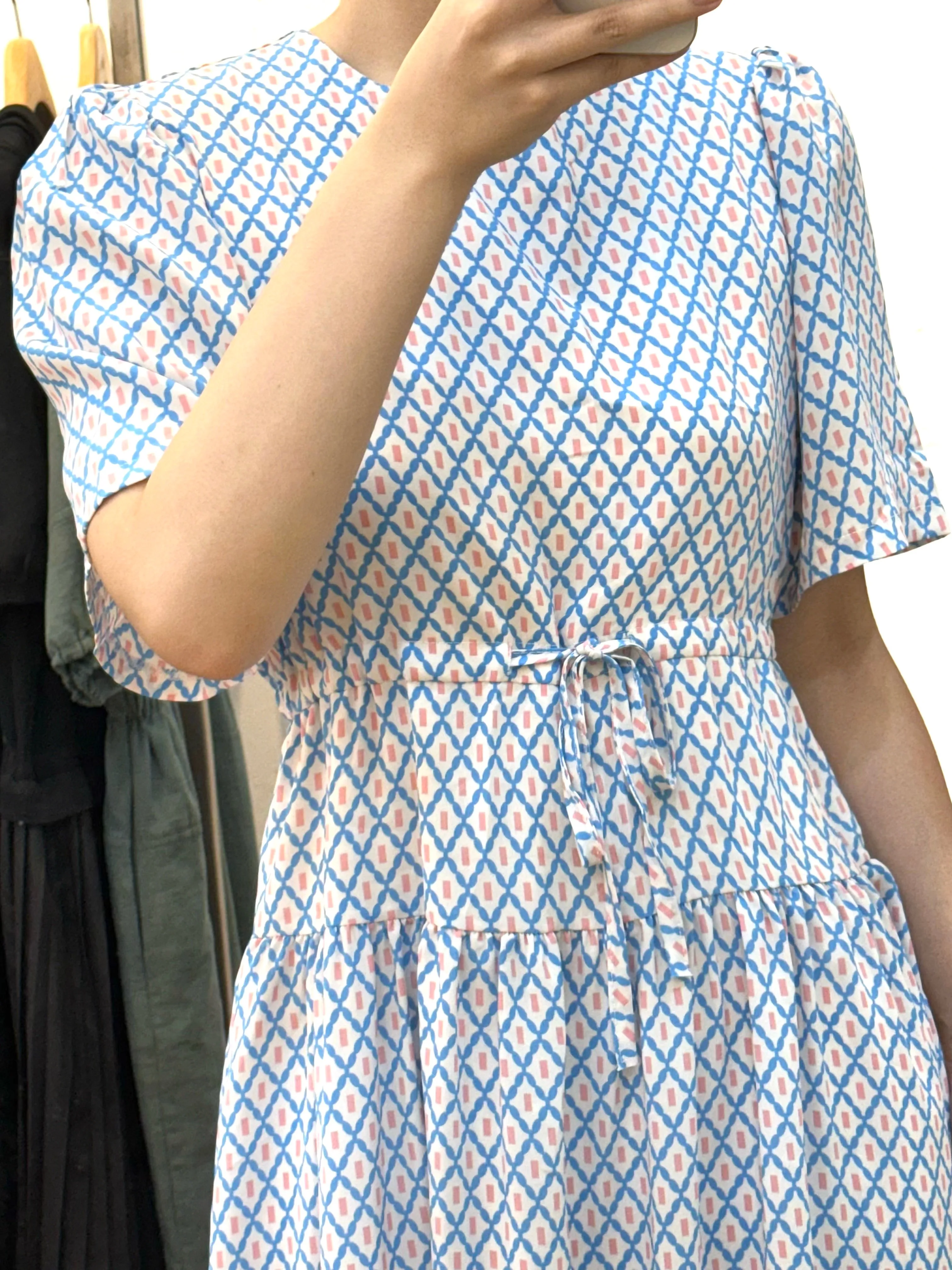 Summer Blue Pattern Dress