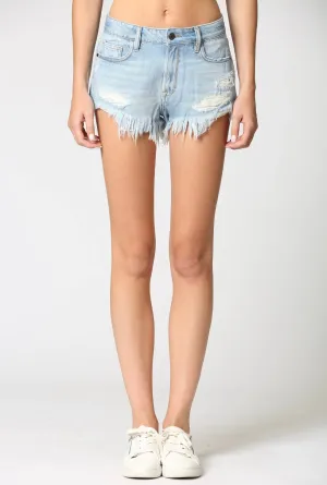 Super Frayed Denim Shorts