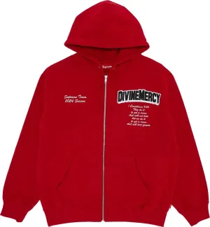 Supreme Salvation Zip Up Hooded Sweatshirt 'Red'