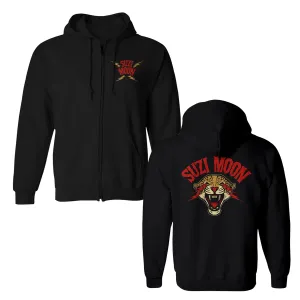 Suzi Moon - Cat - Black - Zip-Up Hoodie