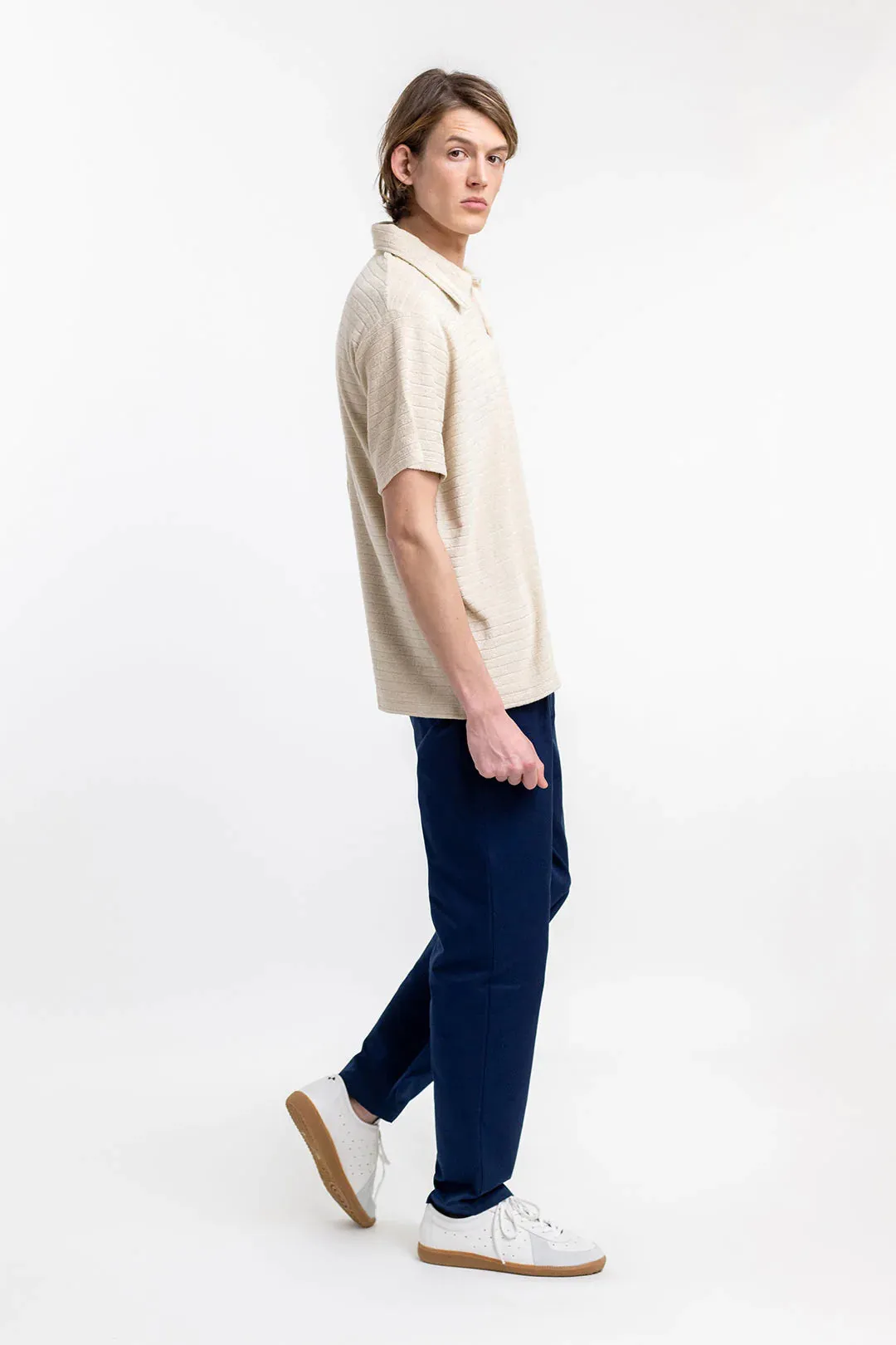 unisex terry cotton polo - summer sand