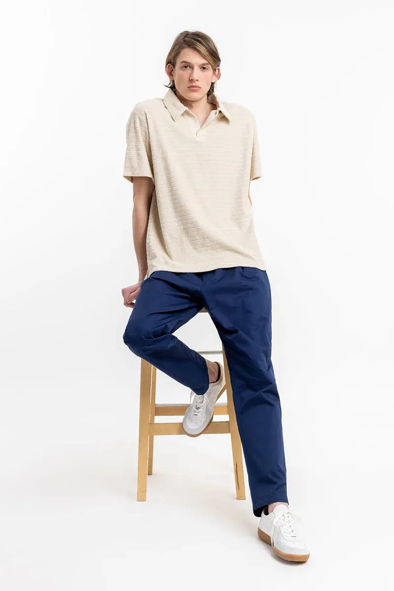 unisex terry cotton polo - summer sand