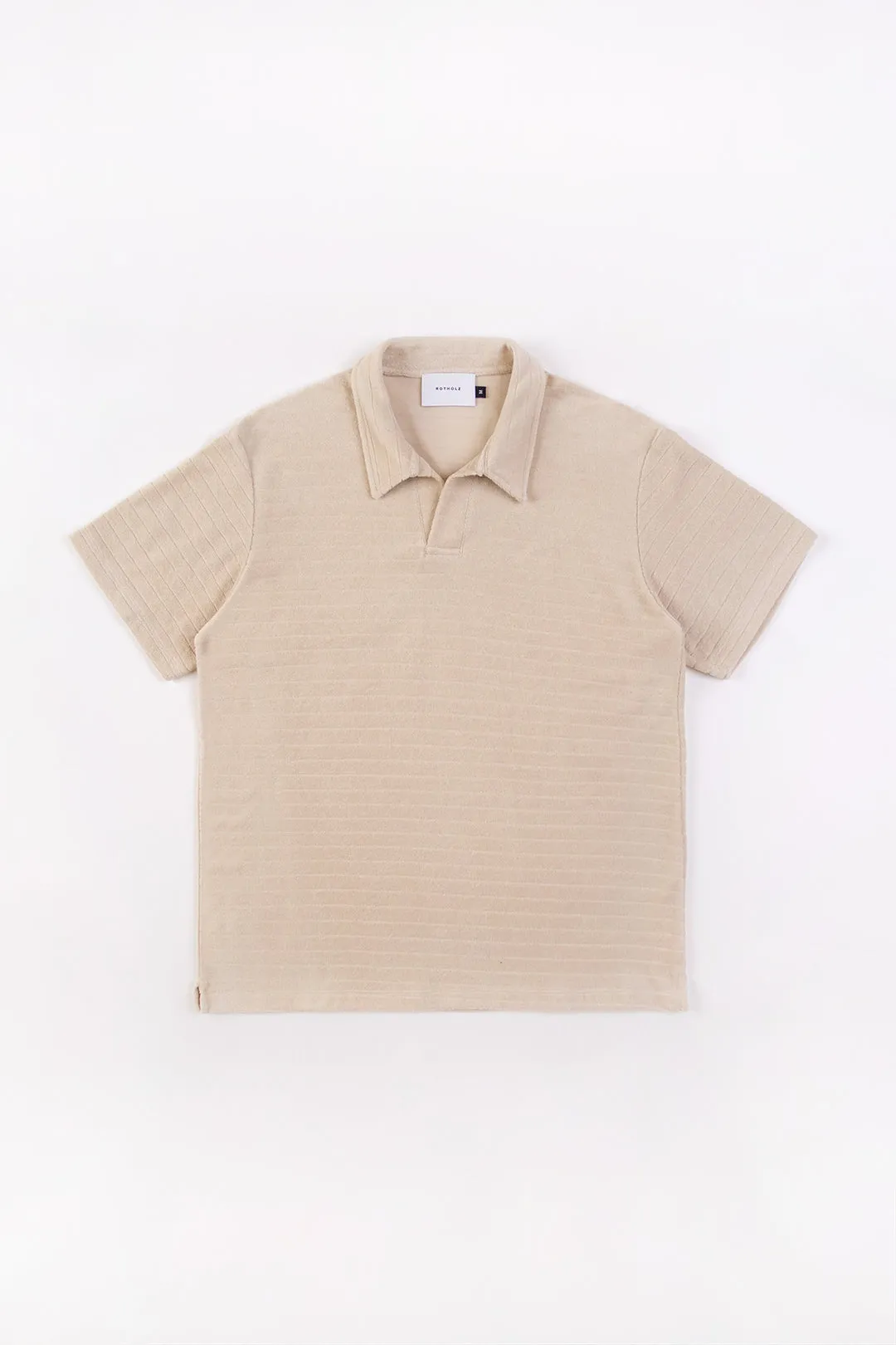 unisex terry cotton polo - summer sand