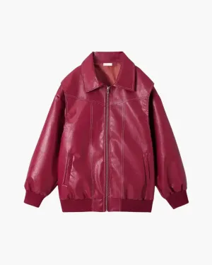 Valentina – Glossy vegan leather – Bomber jacket