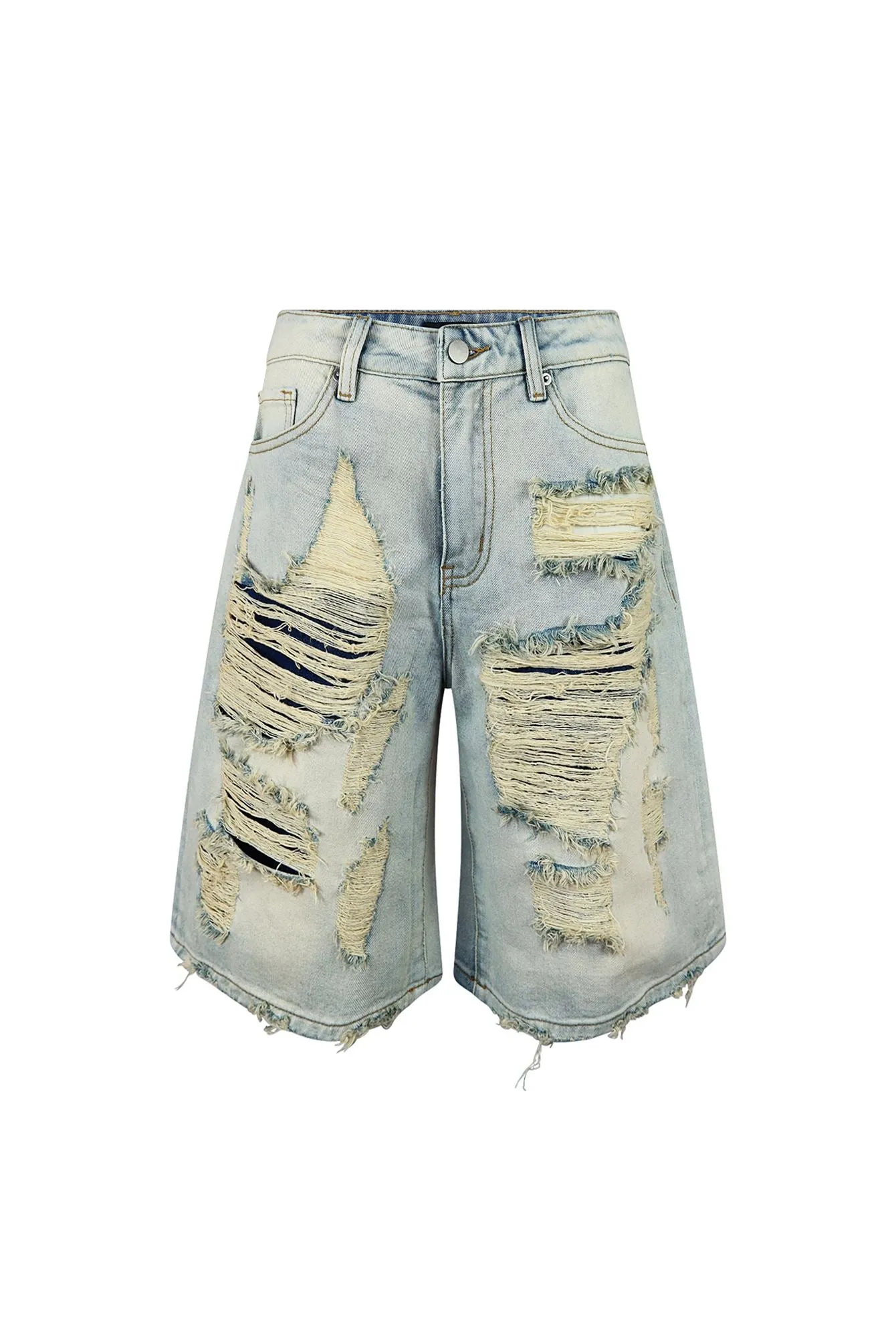 Viveca Distressed Bermuda Shorts