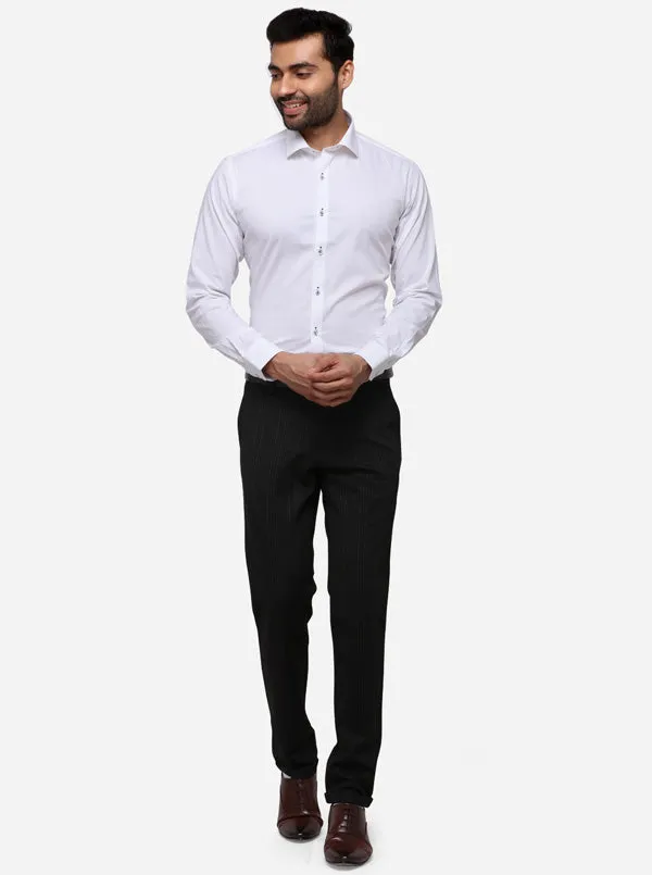 White Solid Slim Fit Party Wear Shirt | Wyre