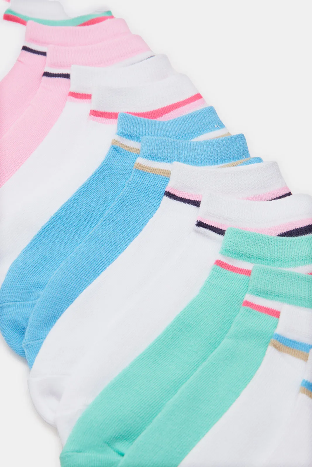 Women Assorted Basic Ankle Box Socks (10 Pairs)