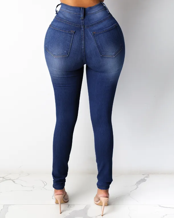 Women’s Jeans High Waist Slim Fit Trousers