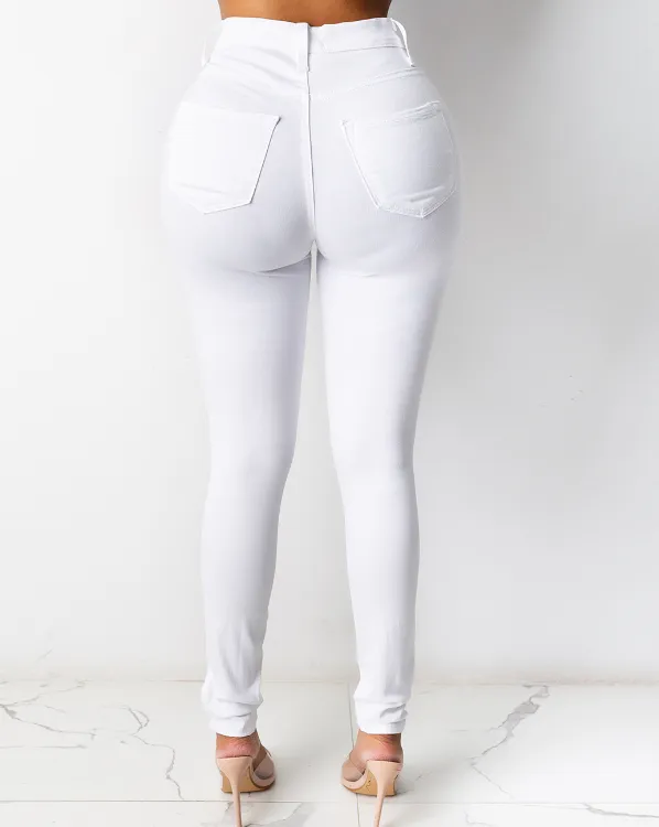 Women’s Jeans High Waist Slim Fit Trousers