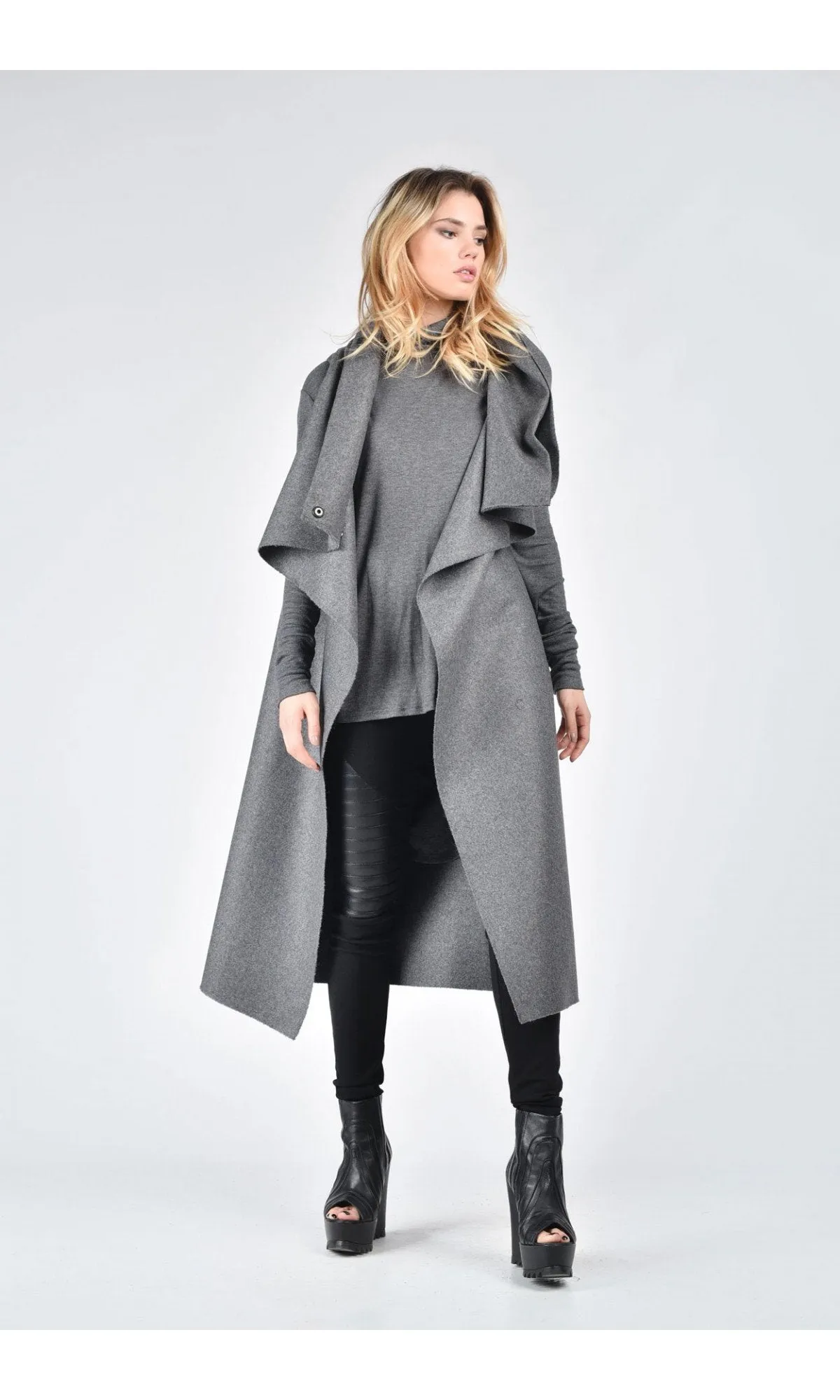 Wool Felt Sleeveless Coat