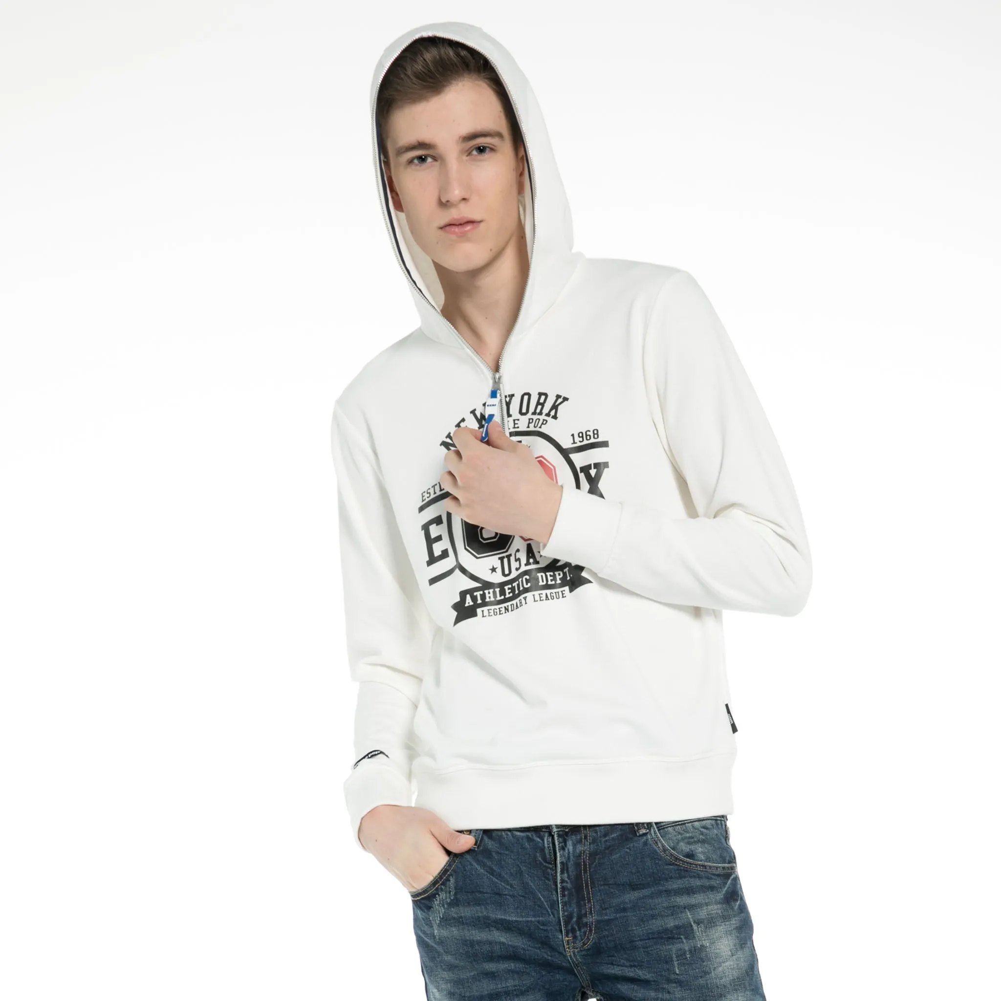 Zip-up Hooded Sweatshirt